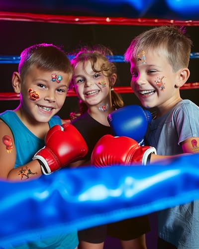 165Pc Boxing Temporary Tattoo Stickers - 18 Sheets Party Favors