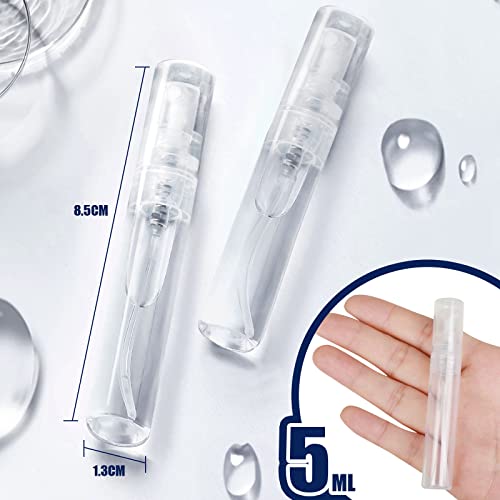 Mini Spray Bottles 10 Pack 5ml - Fine Mist Refillable