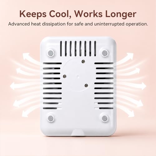 Makartt Compact Rechargeable Nail Dust Collector - White, 10 Speeds, 5500 RPM