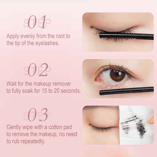 Upgrade Speedy Mascara Remover, Eye Makeup Remover for Waterproof Mascara Eyeliner Eyeshadow, Gentle Long Active Spiral Head Oil Gel Cleanser, Precision Cleansing Wand