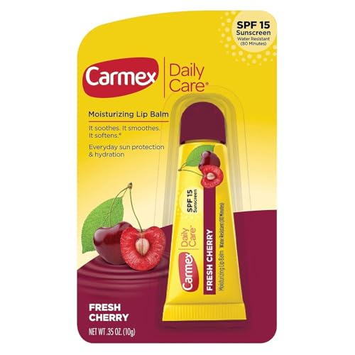 Carmex Lip Balm Fresh Cherry Spf#15 0.35 Ounce Tube (12 Pieces)