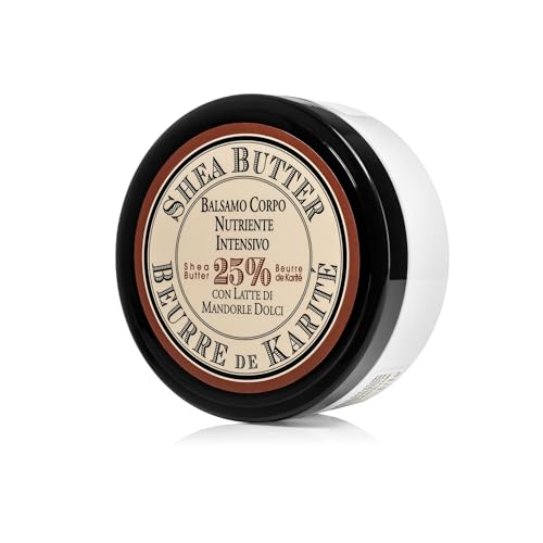 Perlier ? Shea & Sweet Almond Nurturing Body Balm, 6.7 fl oz, Rich Moisturizer with 25% Organic Shea Butter and Almond Milk, Deeply Hydrating and Nourishing Formula, For Dry and Sensitive Skin