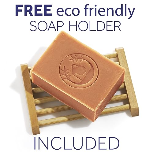 Ancient Greek Remedy Organic Face and Body Soap Bars for Dry, Normal and Sensitive Skin. Gentle Wash Treatment for Acne, Eczema, Psoriasis, Dark Spots and Rosacea With soap Holder (2)