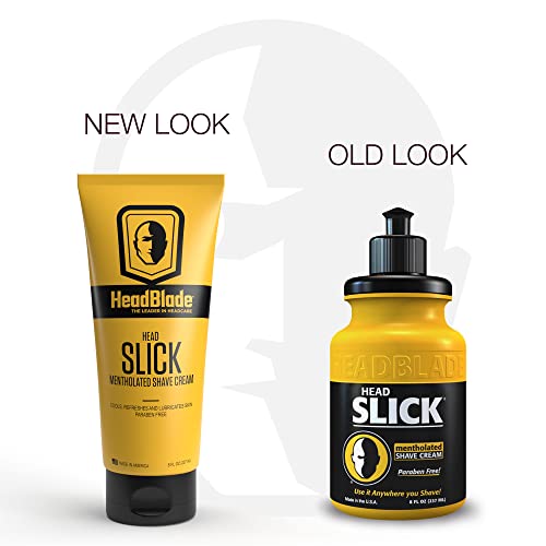 Moto Men's Head Shaving Starter Kit with HeadSlick Shaving Cream, Shaving Razor, Blade Refills (8 ounce HeadSlick)