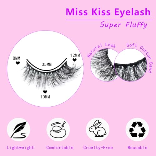 Miss Kiss 6D Fluffy Cat Eye Mink Lashes 18mm