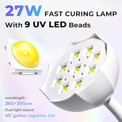 YSC Cordless 27W UV Nail Lamp with Smart Sensor & 4 Timers