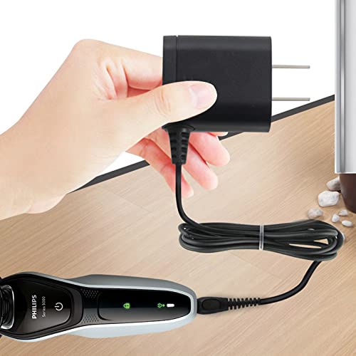 HQ8505 Shaver Charger Cable 15V AC Adapter Power-Supply Charging Cord Compatible with Philips Norelco S7000 S5000 S3000 Series, MG5750 MG7790 Electric Shaver Razor Beard Trimmer-3.3FT