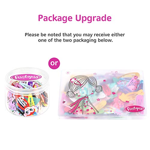 100 Pcs Snap Hair Clips for Girls, Kids & Women | Funtopia