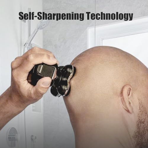 3 Pack Blades Refills Compatible with Freebird Shaver, 5 Blades Shaver Replacement Head for Bald Men, Electric Razor Replacement Heads for Freedom Grooming with 3 Cleaning Brush