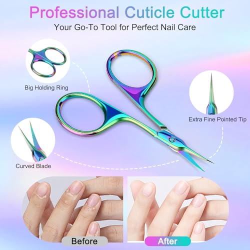Precision Curved Cuticle Scissors - Extra Fine Tip Stainless Steel