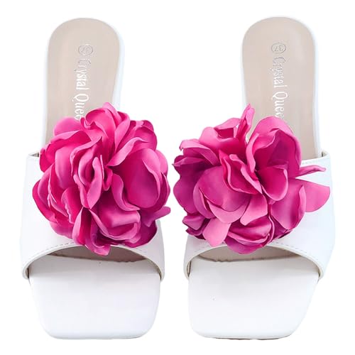 Fabric Rose Flower Shoe Clips for Women - Elegant Removable Floral Buckle