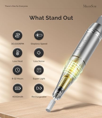 MelodySusie SC300F Rechargeable Nail Drill 30000RPM LCD