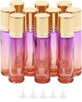 Ellbest 10ml Essential Oil Roller Bottles, 10-Pack Glass with Stainless Steel Balls