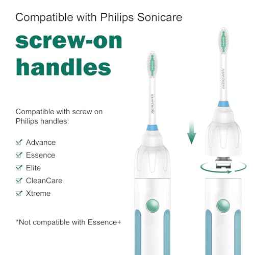 Replacement Toothbrush Heads for Philips Sonicare Replacement Brush Heads Medium Soft Dupont Bristles Electric Toothbrush Replacement Heads Fit E-Series Essence Xtreme Elite Advance, 4 Pack