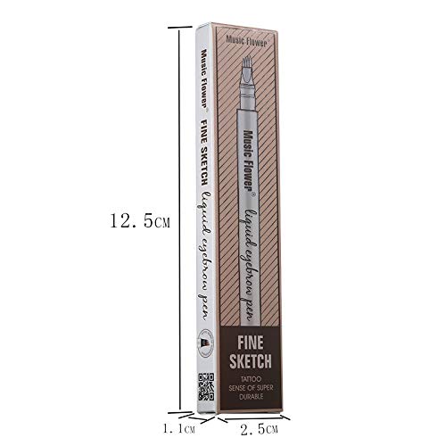 Music Flower Four Tip Eyebrow Tattoo Pen - 24Hr Waterproof