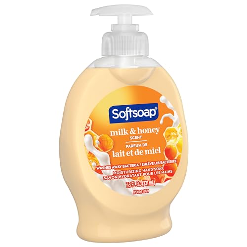 Softsoap Moisturizing Liquid Hand Soap, Milk and Honey, 7.5 Fluid Ounce, Pack of 6 (Package may vary)