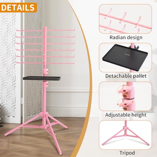 120-Peg Metal Hair Braiding Rack with Tray Stand