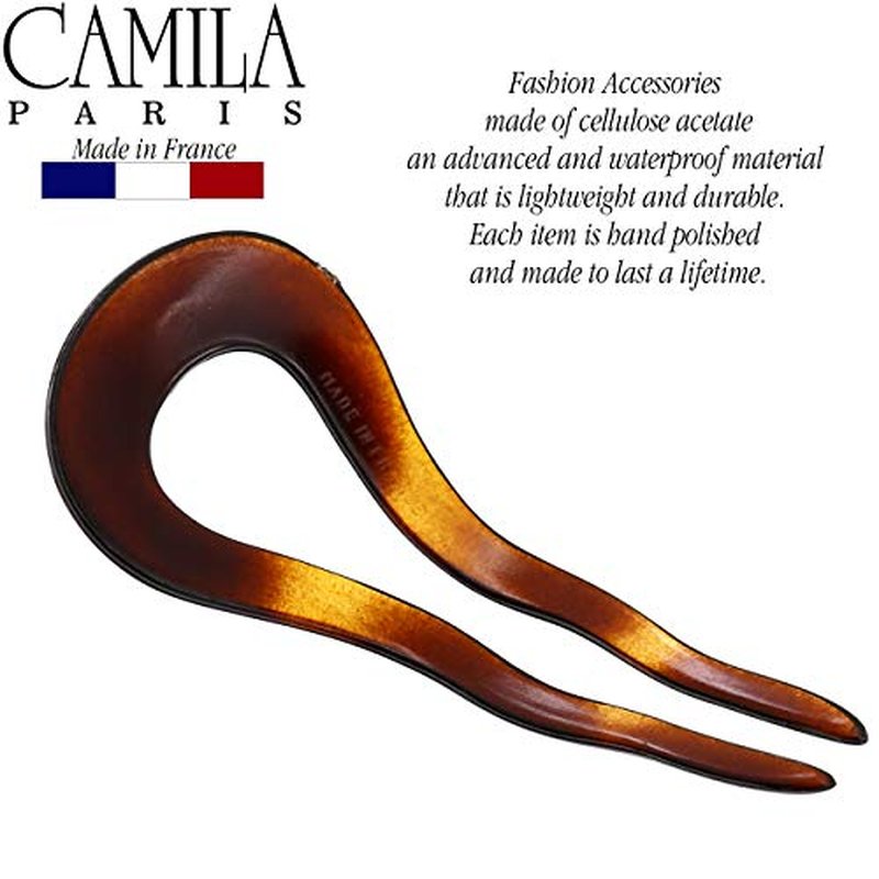 Camila Paris French Twist Hair Pins - Tortoise Shell U-Shaped Clips