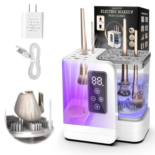 OctHope 5-in-1 Electric Makeup Brush Cleaner & Dryer Machine, USB Portable Deep Cleaning & Drying for All Brush Sizes