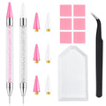 Dual-Ended Rhinestone Picker Tool Set - 16-Piece Bedazzling & Craft Kit