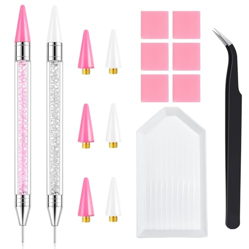 Dual-Ended Rhinestone Picker Tool Set - 16-Piece Bedazzling & Craft Kit