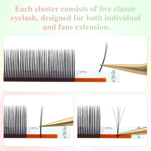 NAGARAKU 5D Flower Spike Lash Extensions C Curl 8-15mm Mix