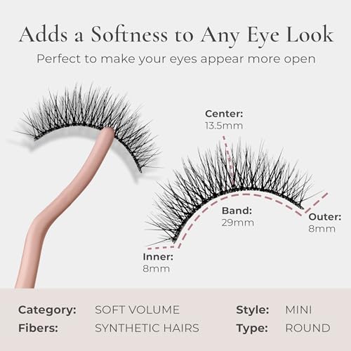 House of Lashes Pixie Mini False Eyelashes - Comfortable Fake lashes for Soft and Fluttery Open Eye Effect, Easy and Reusable Faux Mink Lashes for All Eye Shapes