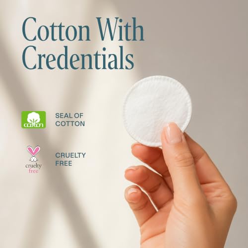 Cliganic Premium Cotton Rounds for Face - Hypoallergenic Makeup Pads (540 Count)
