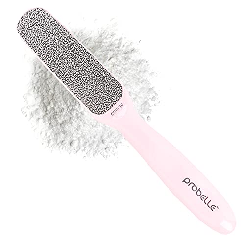 Probelle Double Sided Multidirectional Nickel Foot File Callus Remover - Immediately reduces calluses and corns to powder for instant results, safe tool (Pink)