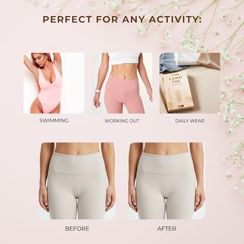 No Show Camel Concealer Toe Covers for Women - Ultra-Thin 3 Pack