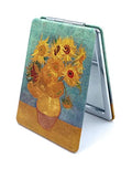 Compact Makeup Mirror with Van Gogh Sunflowers Design