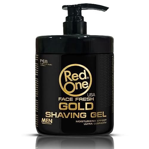 Redone Gold Shaving Gel 1000ml | Professional Barber-Grade Transparent Shaving Gel for Men | Luxury Scent | Moisturizing, Cooling & Anti-Irritation Formula | Smooth Glide for Close Comfortable Shaves