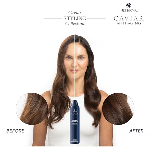 Alterna CAVIAR Anti-Aging Working Hairspray | Buildable, Brushable Hold | Helps Control Frizz & Adds Shine | Sulfate Free