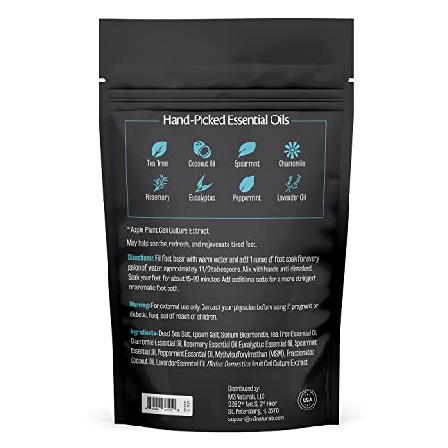 M3 Naturals Tea Tree Oil Foot Soak with Epsom Salt & Essential Oils - 16 oz