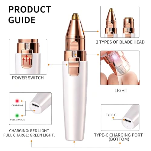 2-in-1 Electric Facial Hair Remover & Eyebrow Trimmer for Women