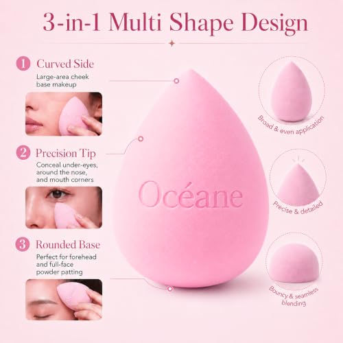 Makeup Sponge Set of 6 – Latex-Free Blender for Liquid & Powder