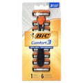 BIC Hybrid Advance 3 Disposable/System Shaver, Men, 6-Count (Pack of 3)
