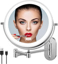FUNTOUCH 5000mAh Rechargeable Wall Mount Makeup Mirror 1X/30X Magnifying