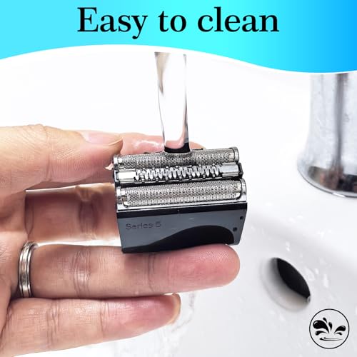 52B Replacement Head Compatible With Series 5, 52B Wet and Dry Replacement Foil and Cutter for Braun Electric Shaver S5, 5020, 5020S, 5030, 5030S, 5035, 5035S, 5040, 5040S, 5050
