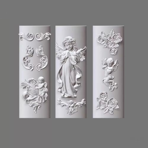 3Pcs Flower Nail Art Silicone Molds - 3D Floral Designs Kit