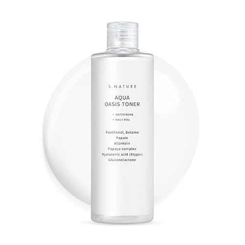 S.NATURE Aqua Oasis Toner | PHA, Soothing and Calming Skin,Hydrating, Refreshing Toner for All Skin Types, Korean Skin Care, Vegan | 300ml, 10.14 Fl Oz
