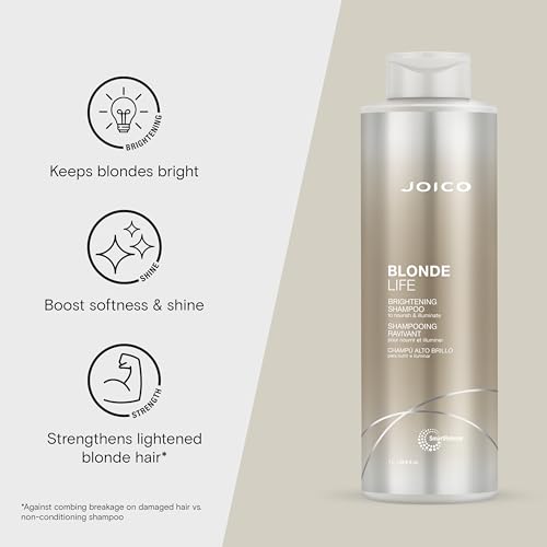 Joico Blonde Life Brightening Shampoo | For Blonde Hair | Add Softness & Smoothness | Sulfate Free | With Monoi & Tamanu Oil