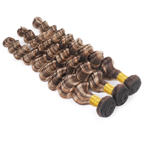 P4613 Deep Wave Human Hair Bundles - 8A Brazilian Virgin Remy