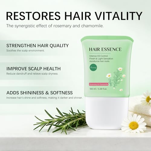 Hair Growth Serum with Built-in Brush & Rosemary, 3.38 fl. Oz