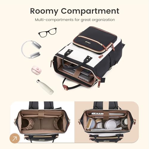 LOVEVOOK 15.6" Laptop Backpack for Women, Waterproof Work Bag