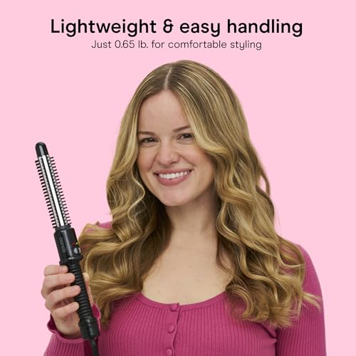 Conair 3/4-In Curling Iron Brush for Short Hair, 25 Heat Settings