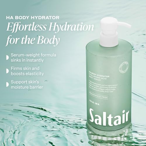 Saltair Hyaluronic Acid Body Serum - Hydrating Gel Moisturizer 13oz