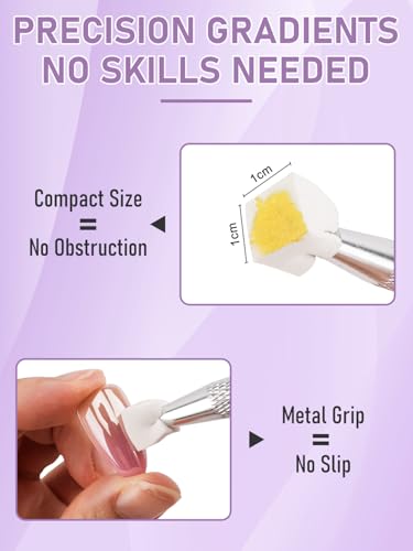 Nail Sponges Set for Ombre Nail Art with Palette & Tools - 200 Pieces (Variation of This Listing)