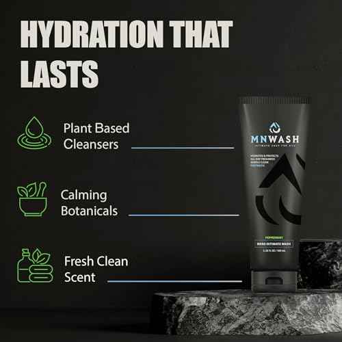 Intimate Wash for Men, 3.38 Fl Oz., Premium Postbiotic PH Balanced Groin Wash, All Day Freshness, Effective Hydrating Gentle Clean for Private Parts, Natural Men¡¯s Hygiene, POSTBIOTICS