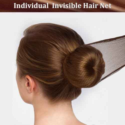 Dance Hair Accessories Kit, Dance Stuff with 100 U-shaped Pins, 50 Bobby Pins, 100 Elastic Rubber Bands, 8 Invisible Hair Nets,2 Hair Ties for Ballet Bun,Dance Competitions,Brown